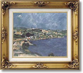 Famous Paintings - Saint Henri et La Baie de L'Estaque by Cézanne