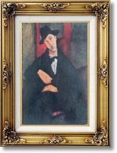 Famous Paintings - Portrait de Mario by Modigliani