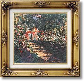 Famous Paintings - Le Jardin Fleurie by Claude Monet