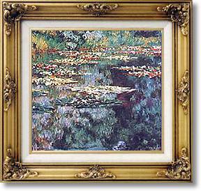 Famous Paintings - Water Lily Pond by Claude Monet