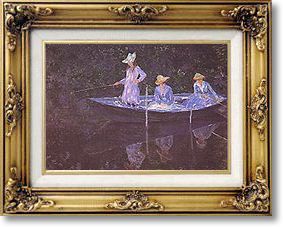 Famous Paintings - The Boat at Giverny by Claude Monet